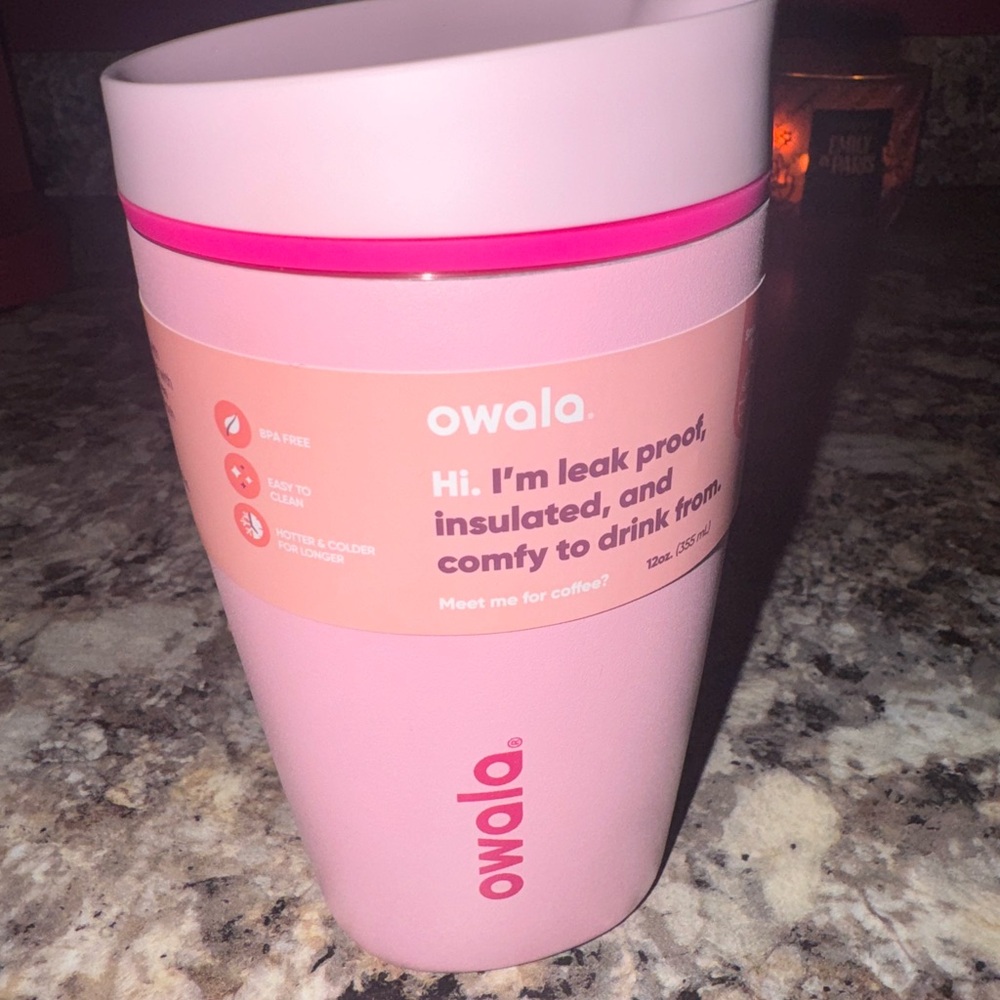 Owala Pink Leak-Proof Insulated Mug
